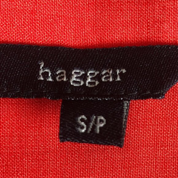 Haggar Casual Short Sleeve Button Down Polyester Shirt Orange/Red Sz S NWOT - Picture 8 of 10